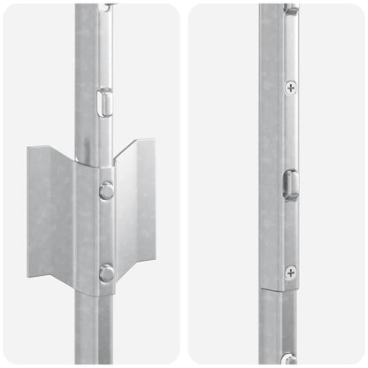 Palo per recinzione interrato 11 pcs Argento 160 cm