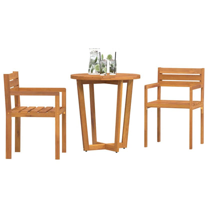 Set da pranzo da giardino a 3 pz in Legno Massello di Acacia