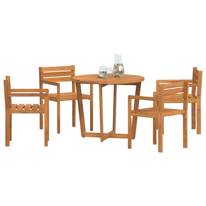 Set da pranzo da giardino da 5 pz in Legno Massello di Acacia
