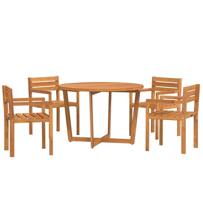 Set da pranzo da giardino da 5 pz in Legno Massello di Acacia