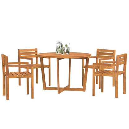 Set da pranzo da giardino da 5 pz in Legno Massello di Acacia