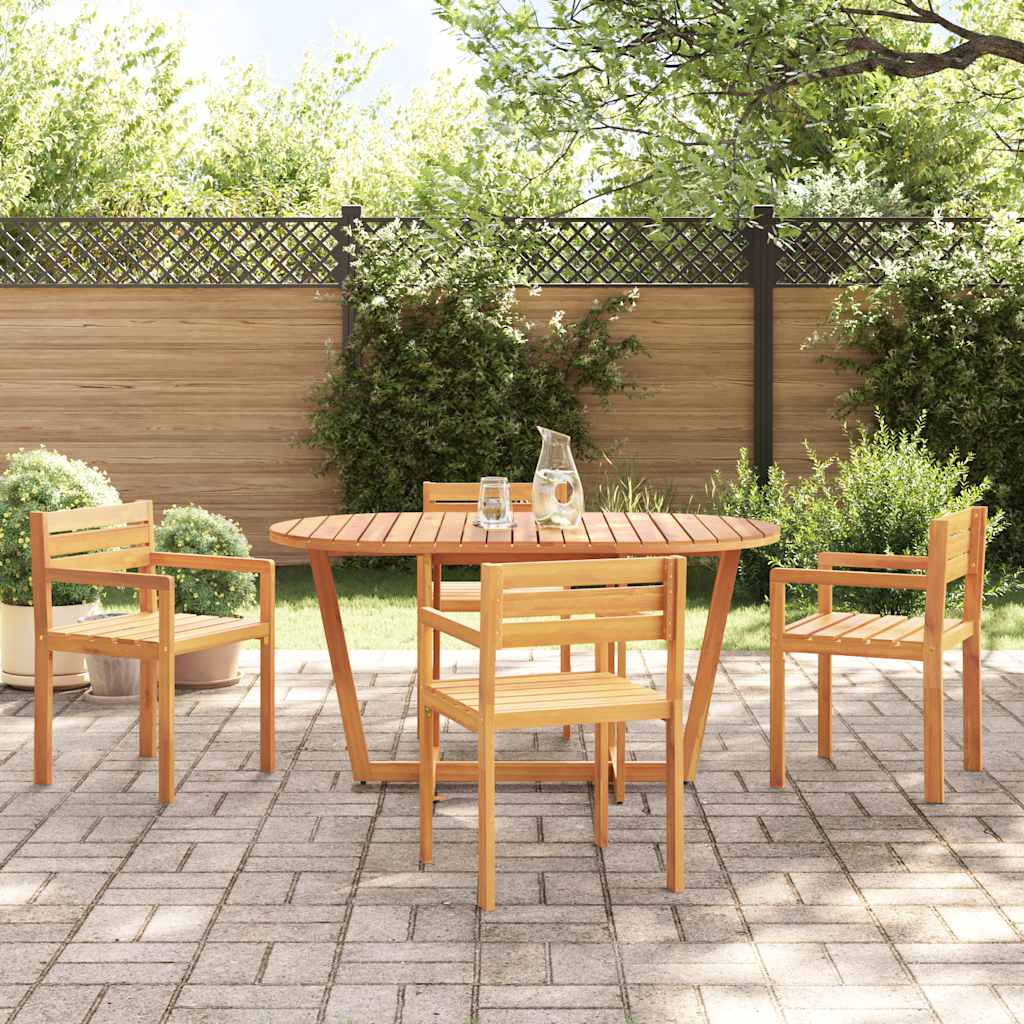 Set da pranzo da giardino da 5 pz in Legno Massello di Acacia | homemem39