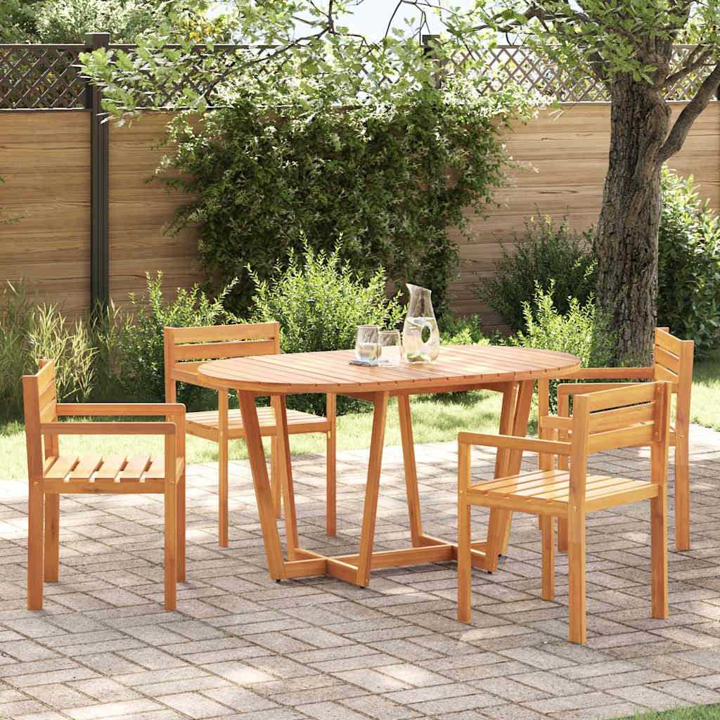 Set da pranzo da giardino da 5 pz in Legno Massello di Acacia | homemem39