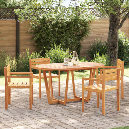 Set da pranzo da giardino da 5 pz in Legno Massello di Acacia