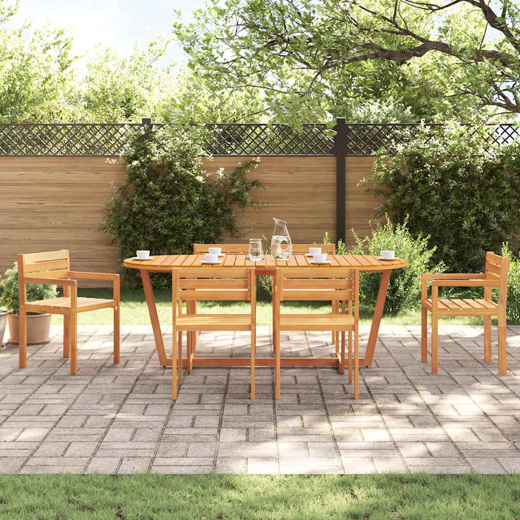 Set da pranzo da giardino da 7 pz in Legno Massello di Acacia | homemem39