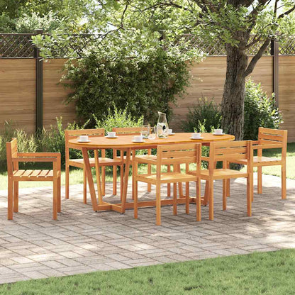 Set da pranzo da giardino da 7 pz in Legno Massello di Acacia