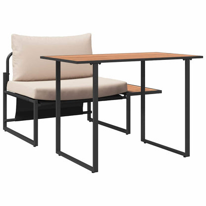 Set da Pranzo per Giardino 2 pcs Talpa Acciaio - homemem39