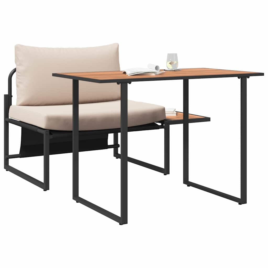 Set da Pranzo per Giardino 2 pcs Talpa Acciaio - homemem39