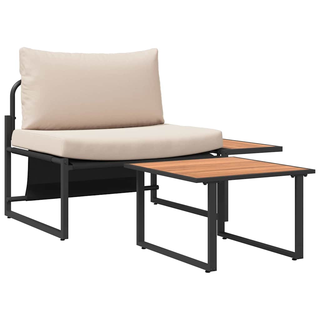 Set Divano da Giardino 2 pcs Talpa Acciaio - homemem39