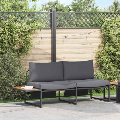 Divano da giardino Antracite 200,5 x 70 x 85,5 cm Acciaio | homemem39