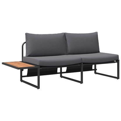Divano da giardino Antracite 200,5 x 70 x 85,5 cm Acciaio | homemem39
