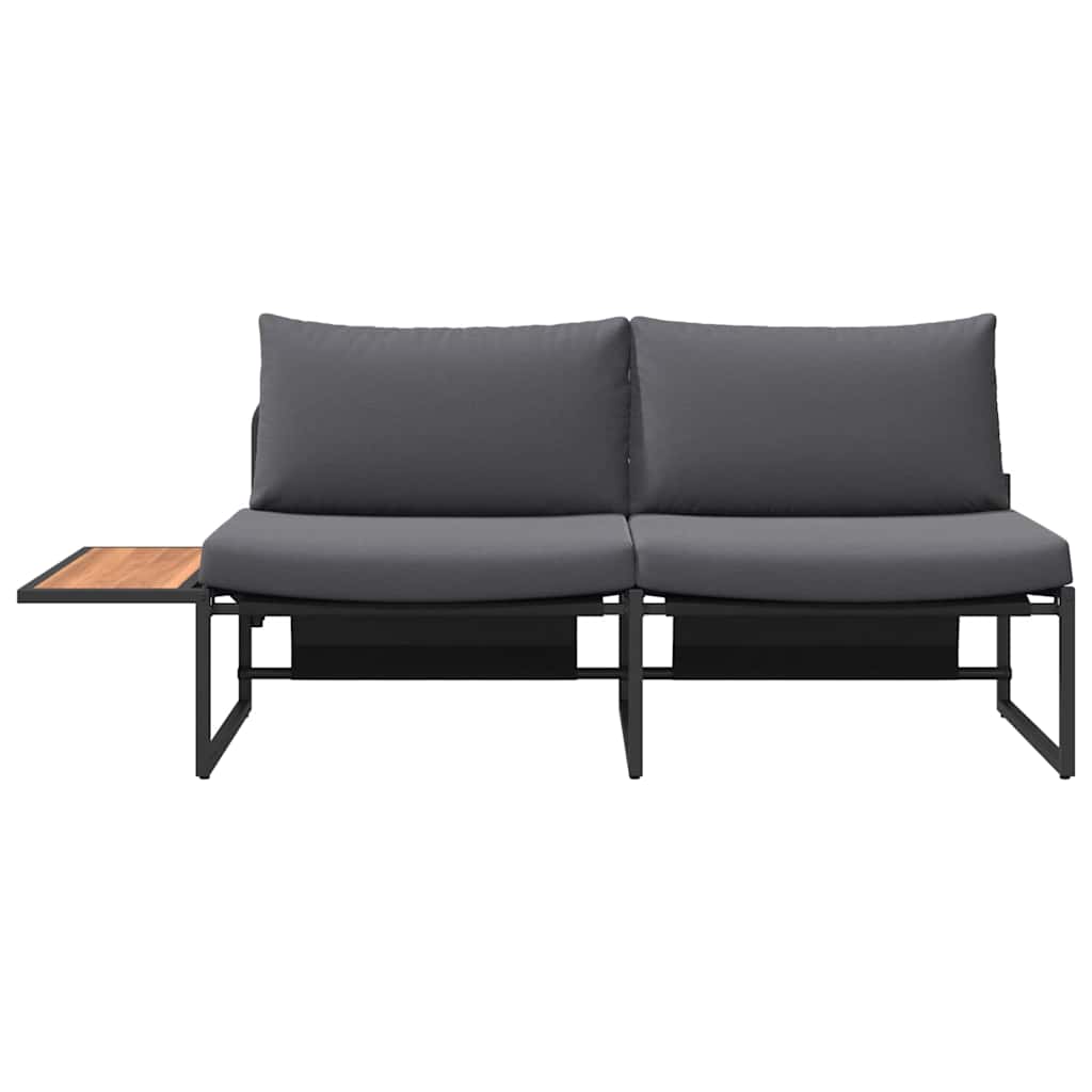 Divano da giardino Antracite 200,5 x 70 x 85,5 cm Acciaio | homemem39