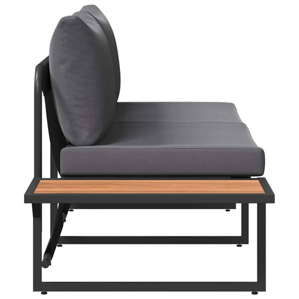 Divano da giardino Antracite 200,5 x 70 x 85,5 cm Acciaio | homemem39