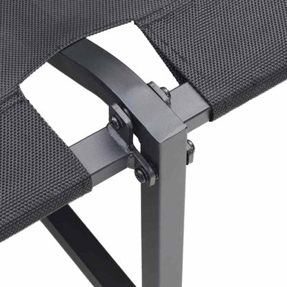 Divano da giardino Grigio chiaro 200,5 x 70 x 85,5 cm Acciaio | homemem39