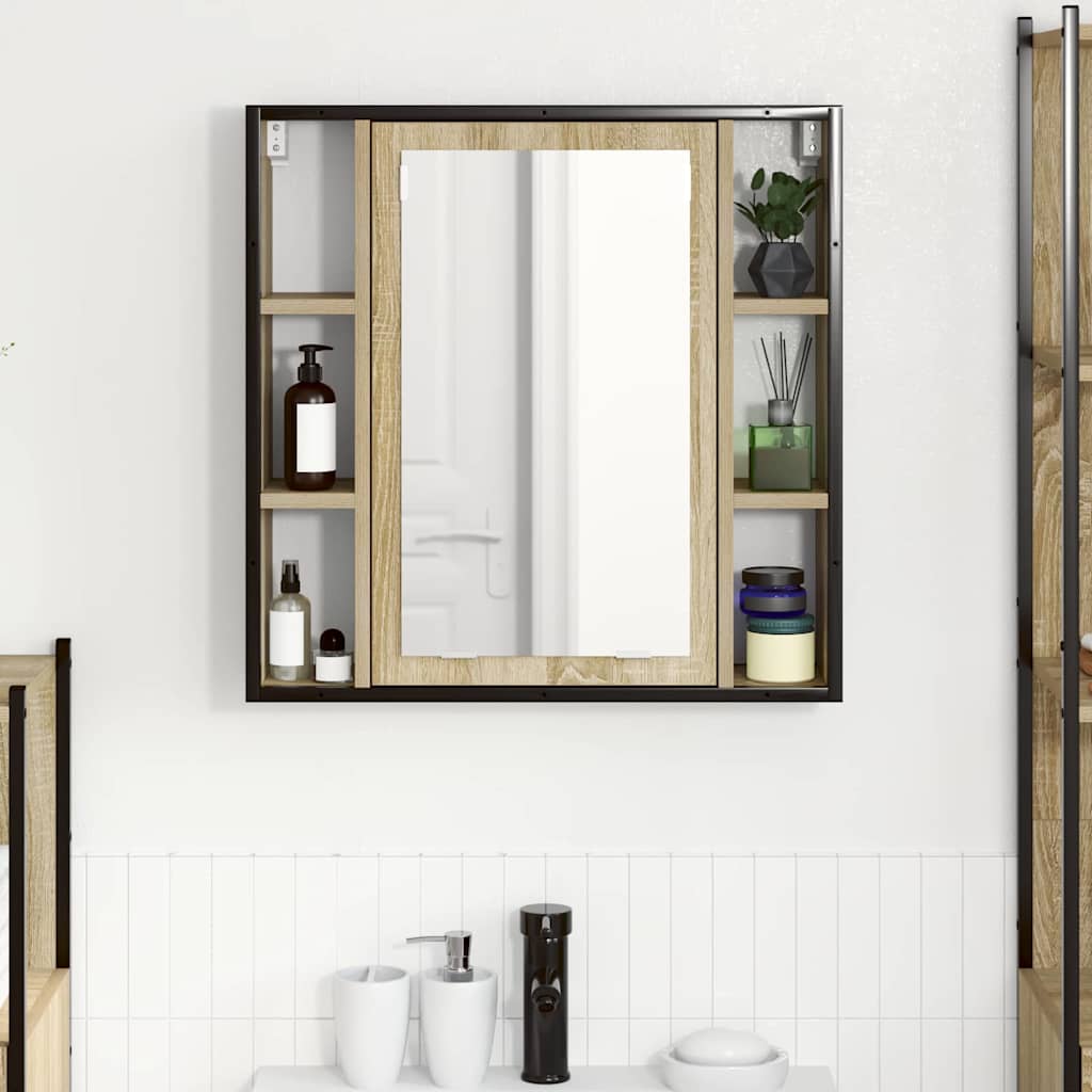 Mobiletto per specchio Rovere Sonoma 60 x 16 x 60 cm | homemem39