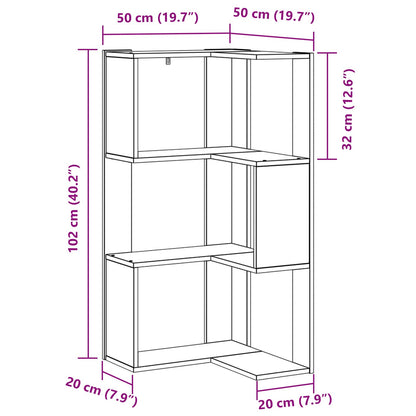 Libreria Rovere Nero 50 x 50 x102 cm | homemem39