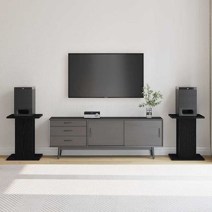 Supporti per Altoparlanti 2 pcs Rovere Nero 30 x 30 x 40 cm