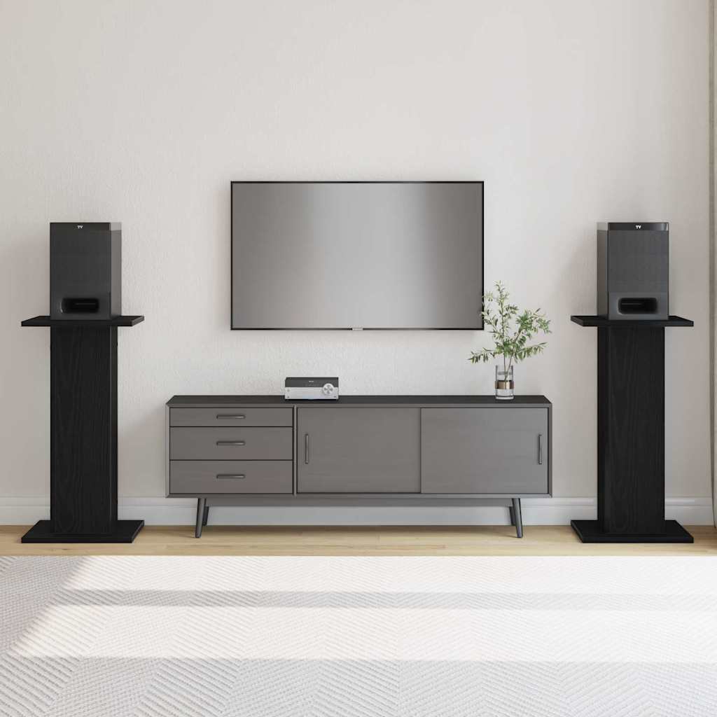 Supporti per Altoparlanti 2 pcs Rovere Nero 30 x 30 x 60 cm