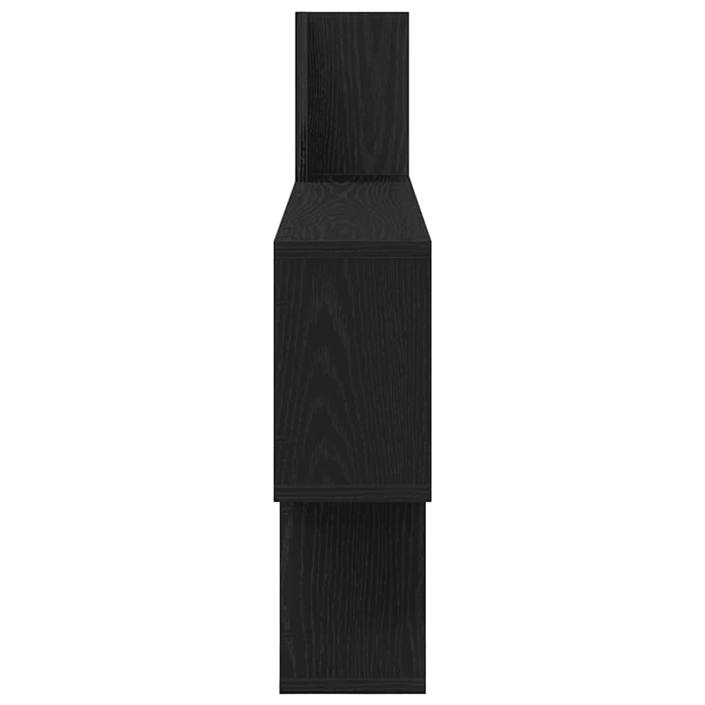 Scaffale a Parete Rovere Nero 100x15x70 cm in Truciolato | homemem39