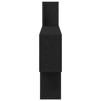 Scaffale a Parete Rovere Nero 100x15x70 cm in Truciolato | homemem39