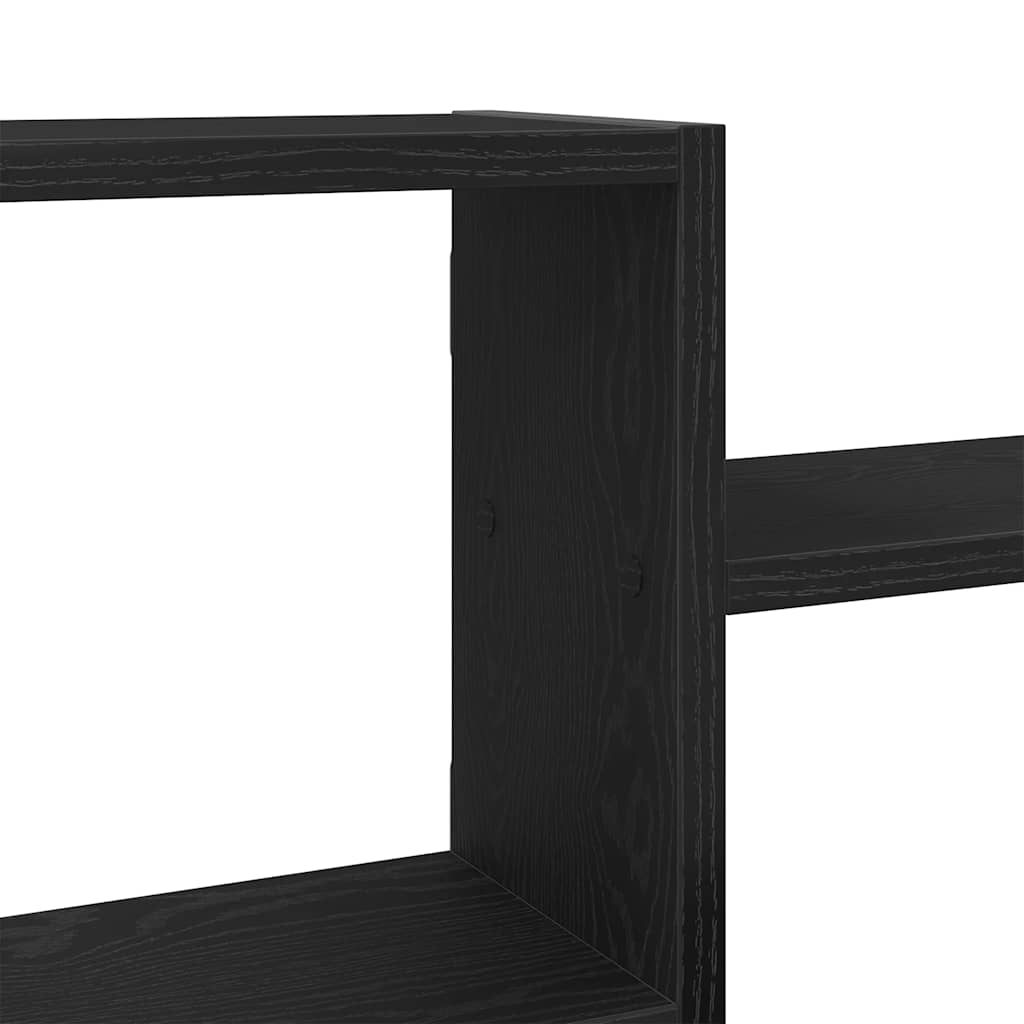 Scaffale a Parete Rovere Nero 104x15x49 cm in Truciolato | homemem39