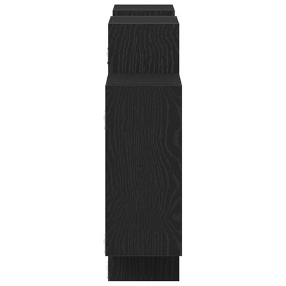Scaffale a Parete Rovere Nero 159x18x65 cm in Truciolato | homemem39