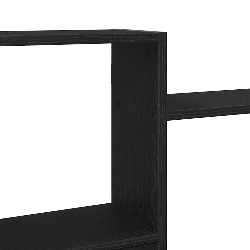 Scaffale a Parete Rovere Nero 159x18x65 cm in Truciolato | homemem39