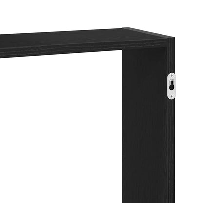 Scaffale a Parete Rovere Nero 159x18x65 cm in Truciolato | homemem39