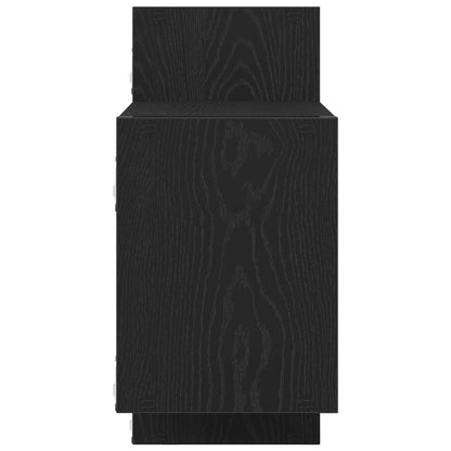 Scaffale a Parete Rovere Nero 129x18x42 cm in Truciolato | homemem39
