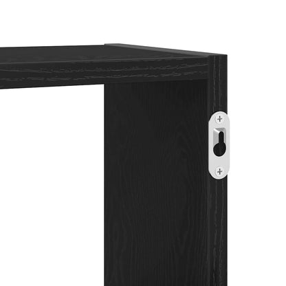Scaffale a Parete Rovere Nero 129x18x42 cm in Truciolato
