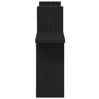 Mensole da Parete 2pz Rovere Nero 38x12x38 cm in Truciolato | homemem39