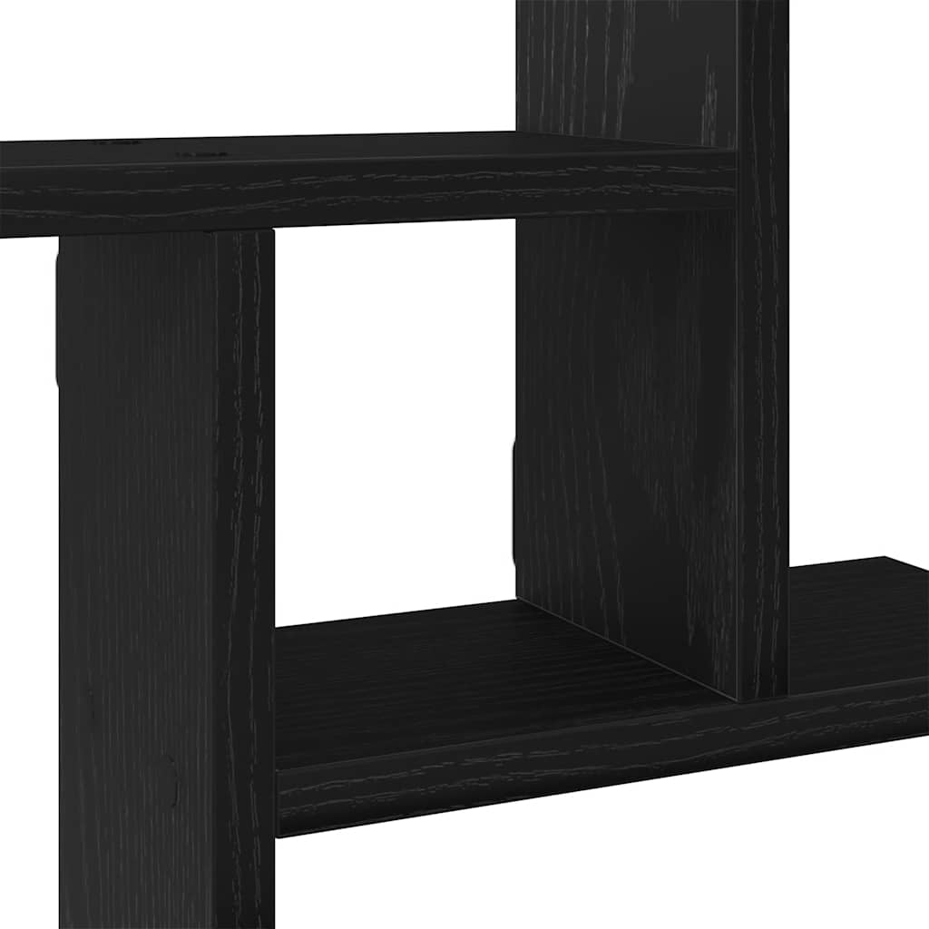 Mensole da Parete 2pz Rovere Nero 38x12x38 cm in Truciolato