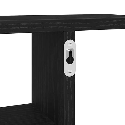 Mensole da Parete 2pz Rovere Nero 38x12x38 cm in Truciolato