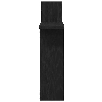 Mensole da Parete 2 pz Rovere Nero 50x12x50 cm in Truciolato