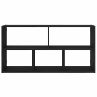 Scaffale a Parete Rovere Nero 100x25x50 cm in Truciolato | homemem39