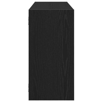 Scaffale a Parete Rovere Nero 100x25x50 cm in Truciolato | homemem39