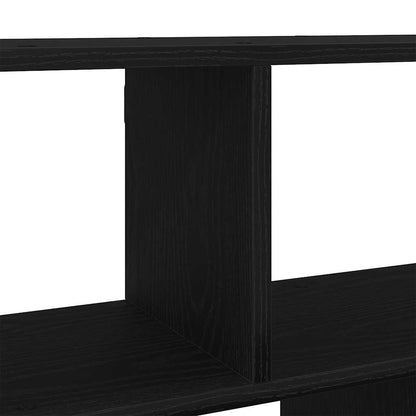 Scaffale a Parete Rovere Nero 100x25x50 cm in Truciolato | homemem39