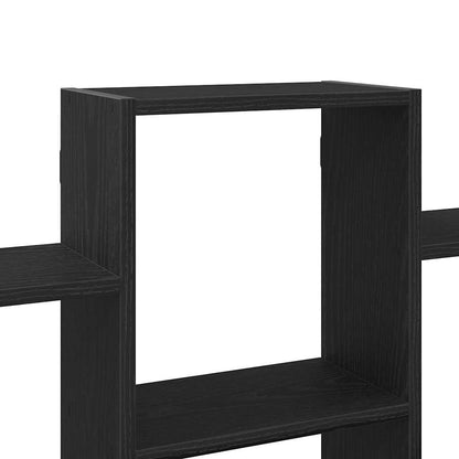 Scaffale a Parete Rovere Nero 159x18x66 cm in Truciolato