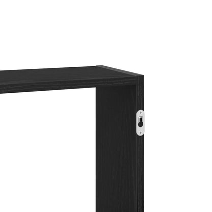 Scaffale a Parete Rovere Nero 159x18x66 cm in Truciolato