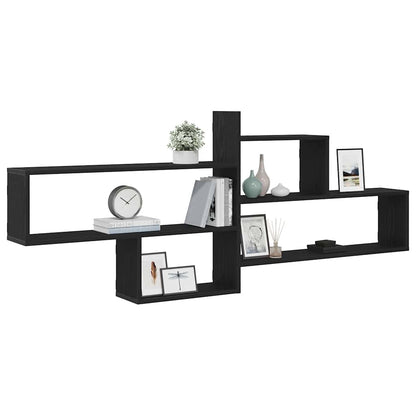 Mensola a Parete Rovere Nero 167,5x18x68 cm in Truciolato