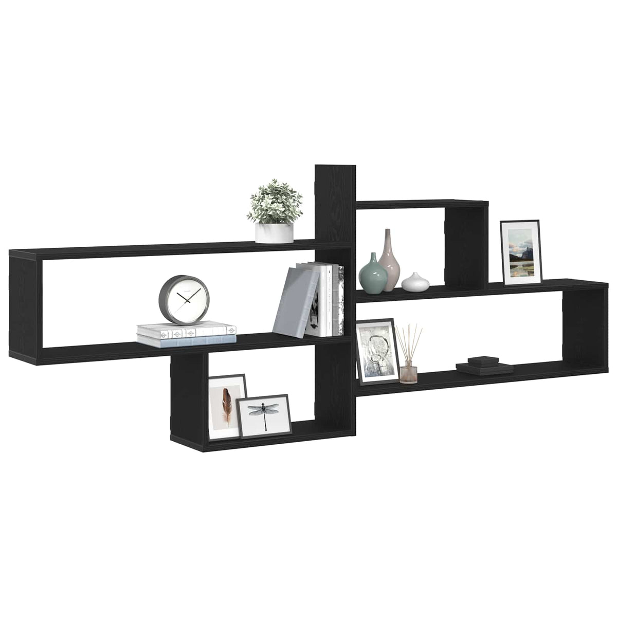 Mensola a Parete Rovere Nero 167,5x18x68 cm in Truciolato