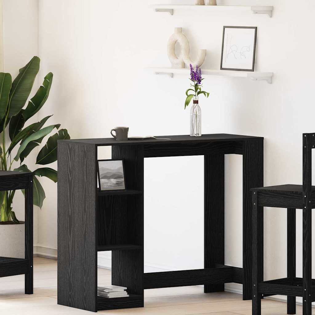 Tavolo da bar Rovere Nero 124 x 46 x 103.5 cm Legno multistrato | homemem39
