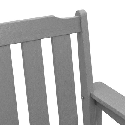 Panchina da giardino Grigio chiaro 120 x 59 x 88 cm HDPE