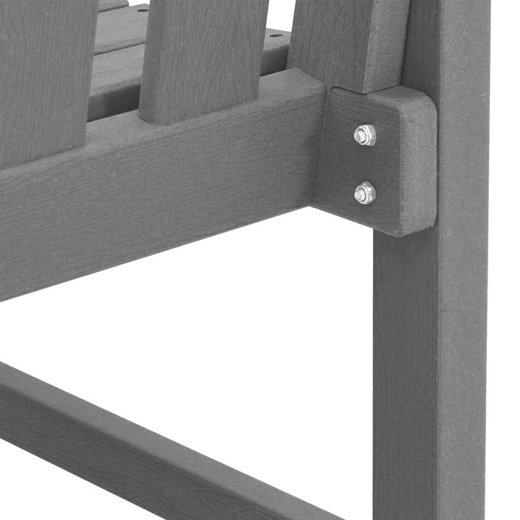 Panchina da giardino Grigio chiaro 120 x 59 x 88 cm HDPE