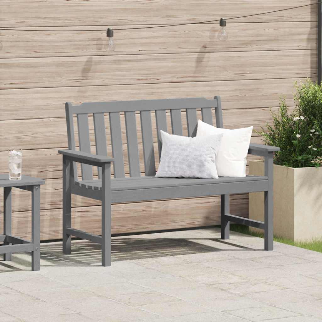 Panchina da giardino Grigio chiaro 120 x 59 x 88 cm HDPE
