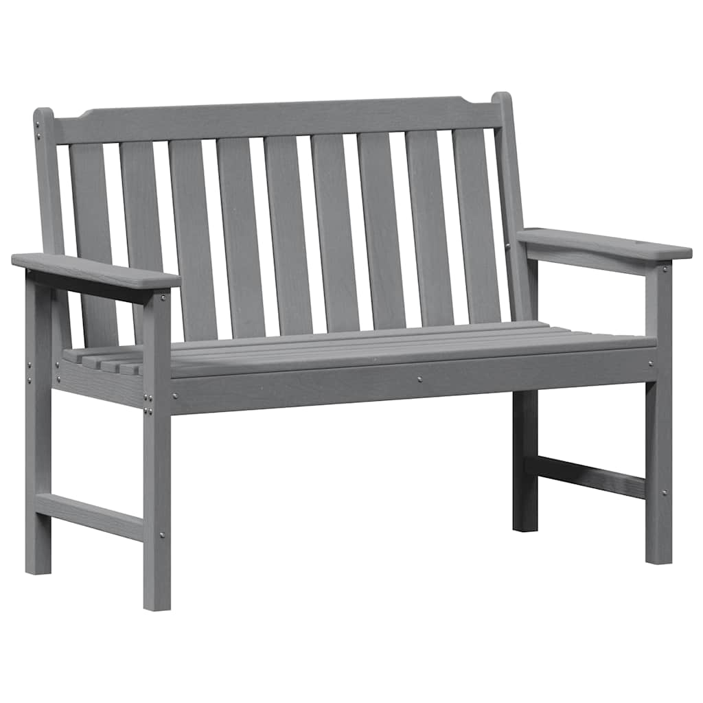 Panchina da giardino Grigio chiaro 120 x 59 x 88 cm HDPE