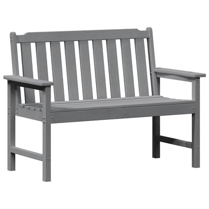 Panchina da giardino Grigio chiaro 120 x 59 x 88 cm HDPE