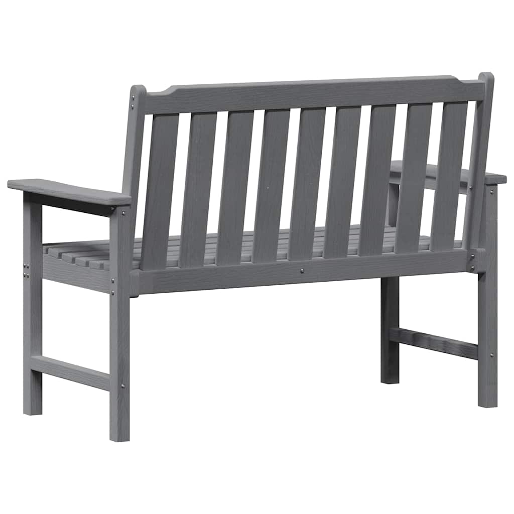 Panchina da giardino Grigio chiaro 120 x 59 x 88 cm HDPE