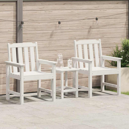 Sedia da pranzo da giardino 2 pcs Bianco 65,5 x 59 x 88 cm HDPE