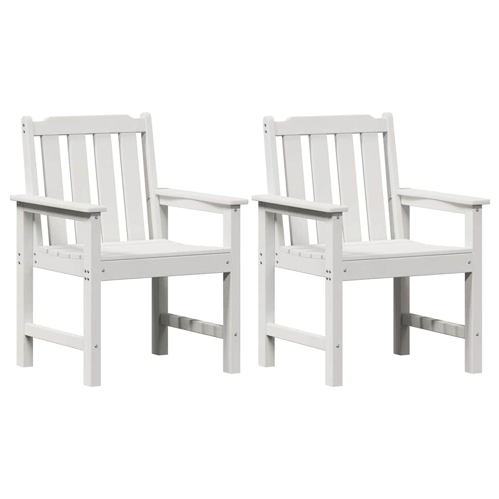 Sedia da pranzo da giardino 2 pcs Bianco 65,5 x 59 x 88 cm HDPE